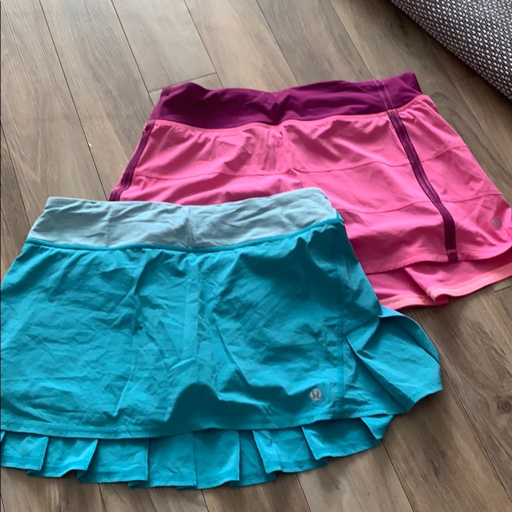 TWO LULULEMON SKORTS!!!